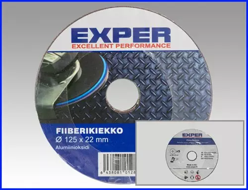 Exper fiiberikiekko 125x22 5 kpl/pkt - Hiomatarvikkeet - 6438081012775 - 1
