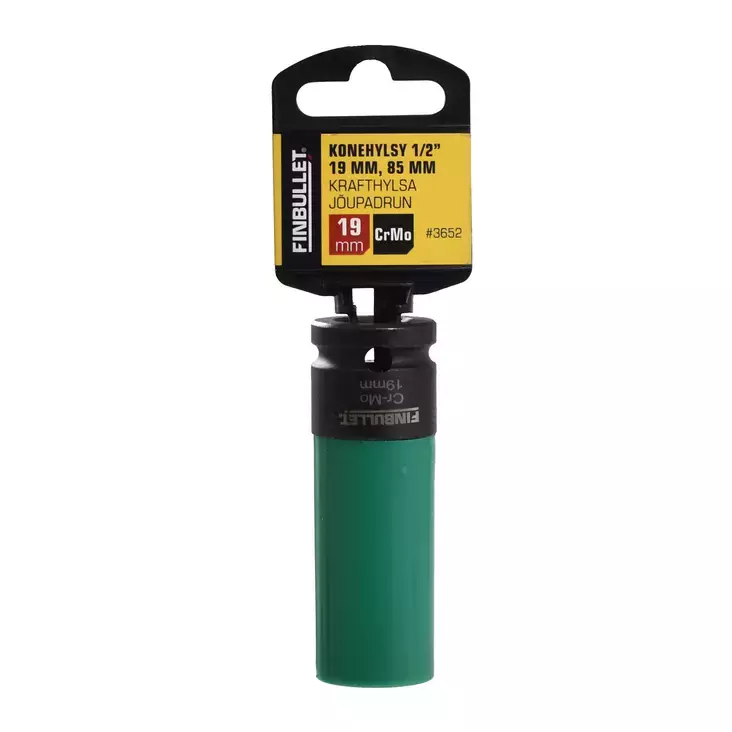 Konehylsy 1/2" 19mm 85 mm Cr-Mo Green - Hylsyt ja -sarjat - 6438152036525 - 1