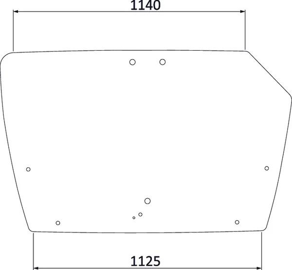 Takalasi, ylempi (Deutz-Fahr 04429137) - Ohjaamon lasit - 8716106438525 - 1