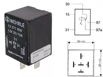 Askelrele 12V 5-napainen - Muut traktoritarvikkeet - 110003105 - 1