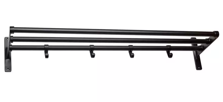 Habo hattuhylly Elegant musta 60 cm - Vaatteiden säilytys - 7317900190445 - 1