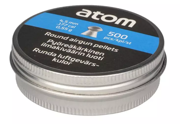 Ilmakiväärin luoti pyöreä 4,5 mm 500 kpl - Ilma-aseet - 6410416357225 - 1