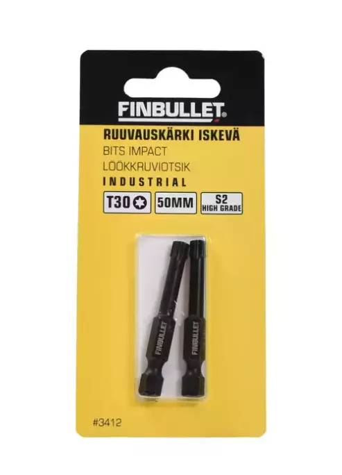 Konekärki iskevä T30*50mm 2kpl - Ruuvauskärjet ja -sarjat - 6438152034125 - 1