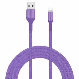 Latausjohto USB-lightning 2 m lila - Matkapuhelintarvikkeet - 6438151019895 - 1