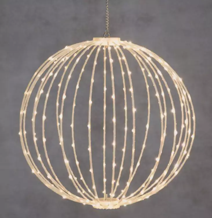 LED-valopallo 30 cm 160 LED valkoinen - Tunnelmavalot - 6410416310305 - 1