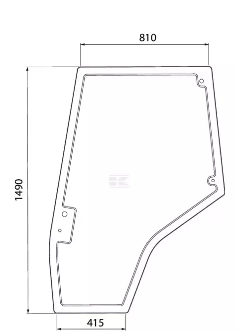 Ovilasi oikea, sopii Massey Ferguson - Ohjaamo ja kori - 8716106605675 - 1