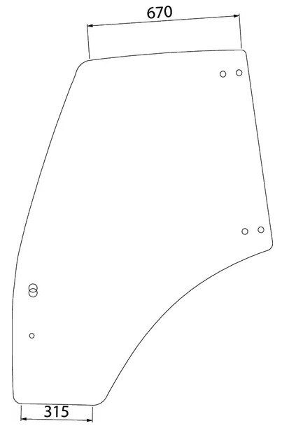 Ovilasi, vasen (DF 4418951) - Ohjaamon lasit - 8716106697595 - 1