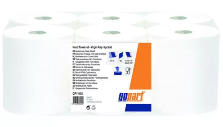 Paperipyyhe valkea 21x275 mm 6 rll/pkt - Muut korjaamolaitteet - 8719493211535 - 1