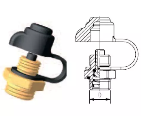 Raufoss tarkastusliitin M16x1,5 - Paineilmajärjestelmä - svm0000010075 - 1