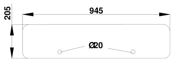 Takalasi, ylempi (JD L60320) - Ohjaamon lasit - 3660980006675 - 1