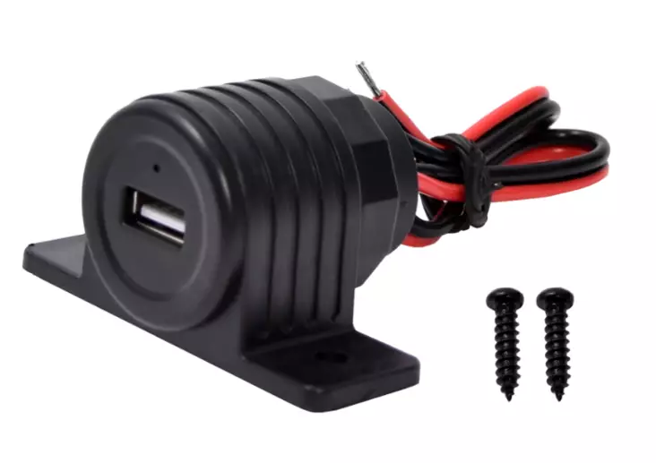 USB-latausportti 12V 5VDC 2.4A pinta-asennus - Autosähkötarvikkeet - 6438152082805 - 1