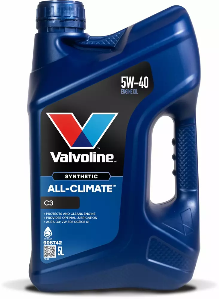 Valvoline All Climate C3 5W-40 moottoriöljy 5 l - Moottoriöljyt - 8710941018485 - 1