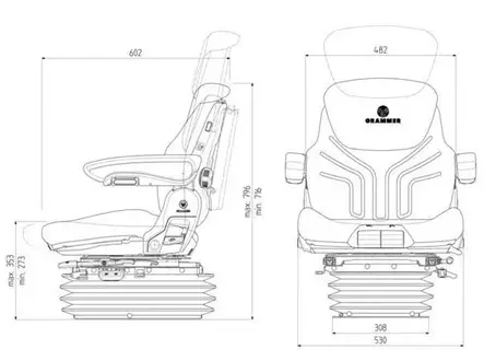 Istuin Grammer Maximo Comfort Plus - Traktorin istuimet - G1288546 - 2