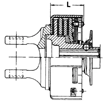 Levykytkin K92/4, 1 3/8"-6, 1050 Nm, W2300 - Kytkimet nivelakseleihin - 8435194023856 - 2