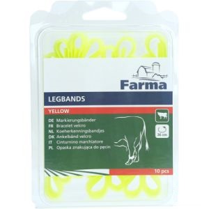 Merkintänauha keltainen 36 cm 10 kpl - Eläinten merkintä - 8719607168236 - 1