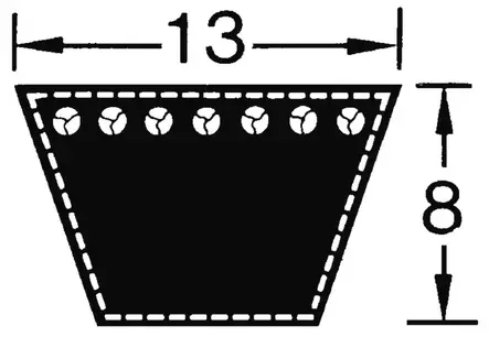 Kiilahihna A98 2500 mm - Hihnat ja tarvikkeet - 4014486033496 - 2