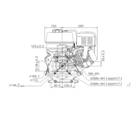 Loncin irtomoottori 8 hv / 270 cc - Paikallismoottorit - svm000009446 - 2
