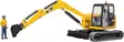 Bruder CAT minikaivuri hahmolla - Bruder työkonelelut - 4001702024666 - 2