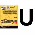 Tarrakirjain U 100 mm - Postilaatikot ja numerot - 6438152088586 - 1
