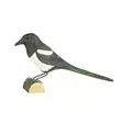 Wildlife Garden koristelintu Harakka - Luontoaiheiset tuotteet - WG4456 - 2