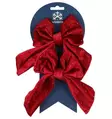 Samettirusetti punainen 2 kpl/pkt - Joulukoristeet - 6410416576206 - 1