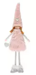 Winteria Tonttutyttö 50 cm vaal.pun. - Joulukoristeet - 6410416489766 - 1
