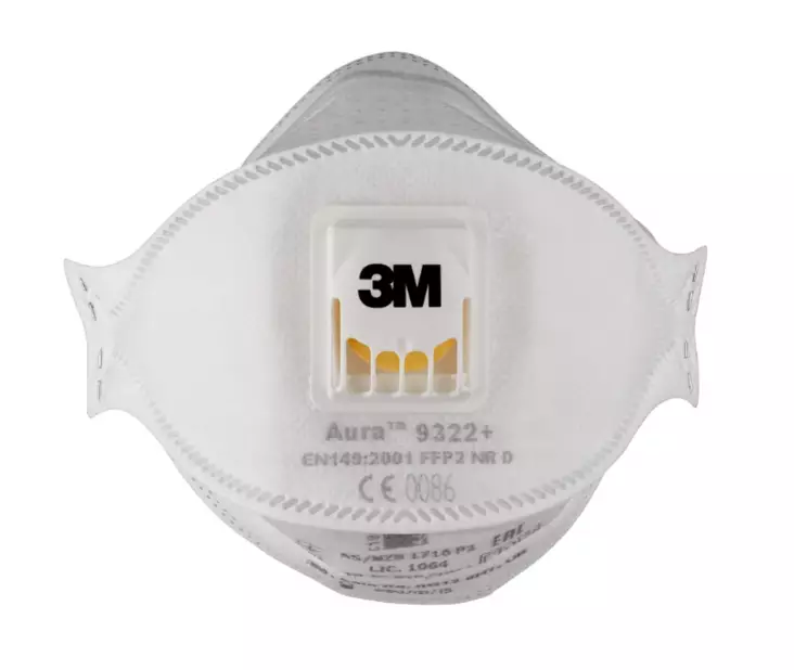 3M Hengityssuojain FFP2 venttiilillä 9322+ 10kpl - Hengityssuojaimet - 04054596922006 - 1