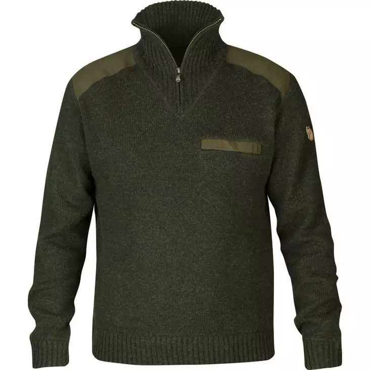 Fjällräven Koster Sweater M Dark Olive - Retkeilyasusteet - 7392158789276 - 1