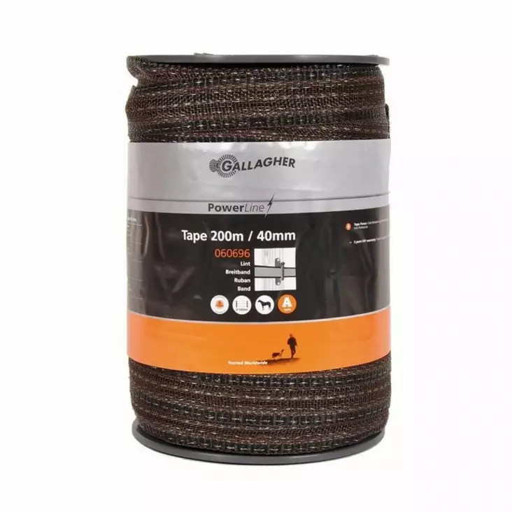 Gallagher Power Line aitanauha 40 mm 200 m ruskea - Aitanauhat ja -langat - 8713235060696 - 1