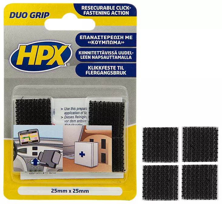 HPX Duo Grip tarrapalat 25mm X 25mm - Teipit - 5425014220926 - 1