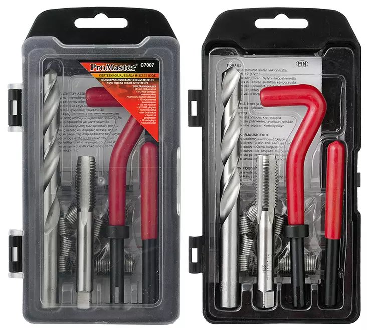 Kierteenkorjaussarja M12 x 1,75 15-os. - Kierretyökalut - 6420286870076 - 1