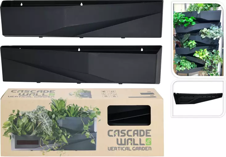 Kukkaruukku pitkä seinäkiinnitys 2 kpl - Ruukut, vaasit, korit - 8720573552066 - 1