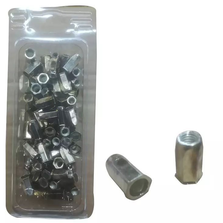 Niittimutteri M6 kuusiokanta 50 kpl/pkt - Niitit ja hakaset - svm0000001226 - 1