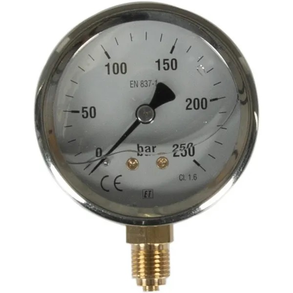 Painemittari Ø63 mm 0-250 bar ¼", pohjakiinnitys - Painemittarit - 8719493104486 - 1