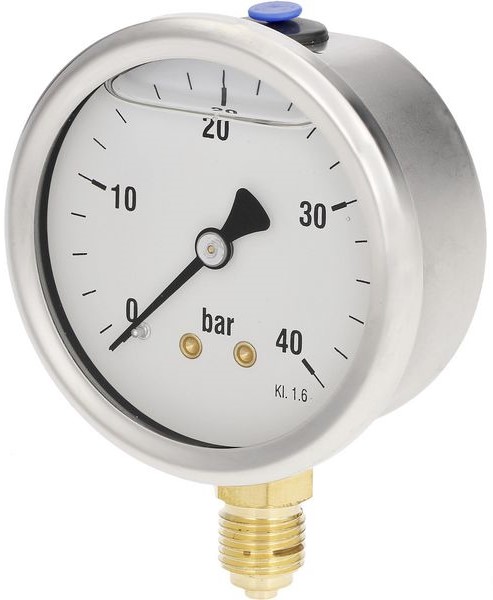 Painemittari halk.63mm 0-40bar 1/4" pohjakiinnitys - Painemittarit - 8719593255606 - 1