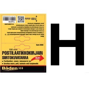 Tarrakirjain H 100 mm - Postilaatikot ja numerot - 6438152088456 - 1
