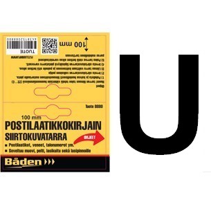 Tarrakirjain U 100 mm - Postilaatikot ja numerot - 6438152088586 - 1