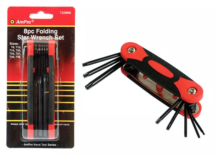 Torx-avainsarja taittuva 8-os. CrV - Muut avaimet - 795609229906 - 1