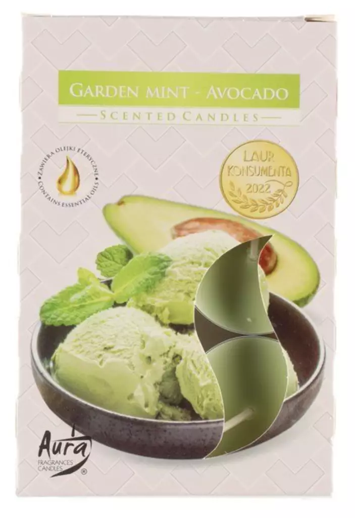 Tuoksulämpökynttilä Mint-Avokado 6 kpl - Huonetuoksut, raikastimet - 5906927046266 - 1