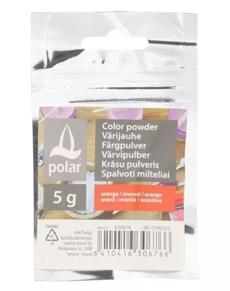 Värijauhe kynttilänvalmistukseen 5 g oranssi - Askartelutarvikkeet - 6410416306766 - 1
