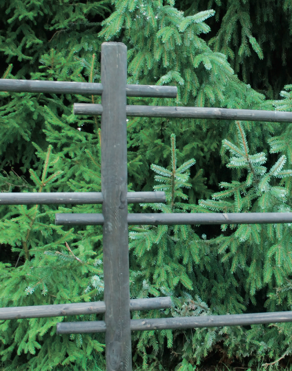 Aitatolppa musta 50mm x 150cm - Aitapaalut - 6430040627716 - 2