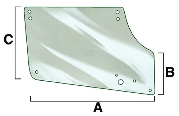 Ovilasi, ylempi (JD L57908 ja L63914) - Ohjaamon lasit - 5035776897566 - 1