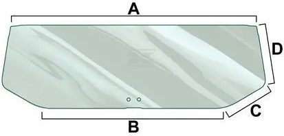 Takalasi, alempi (Ford 83909859) - Ohjaamon lasit - 5035776898136 - 1