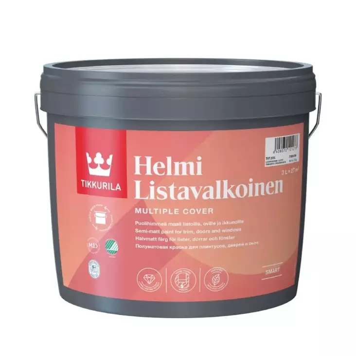 Tikkurila Helmi Listavalkoinen - Sisämaalit - 6408070101186 - 1