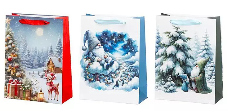 Winteria Lahjakassi Joulun Aika koko M - Joulukoristeet - 6410416498676 - 1