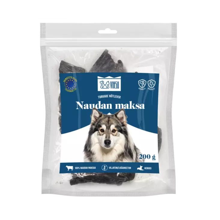 Viksu koiralle naudan maksa 200g - Koiranruoka - 6417783186236 - 1