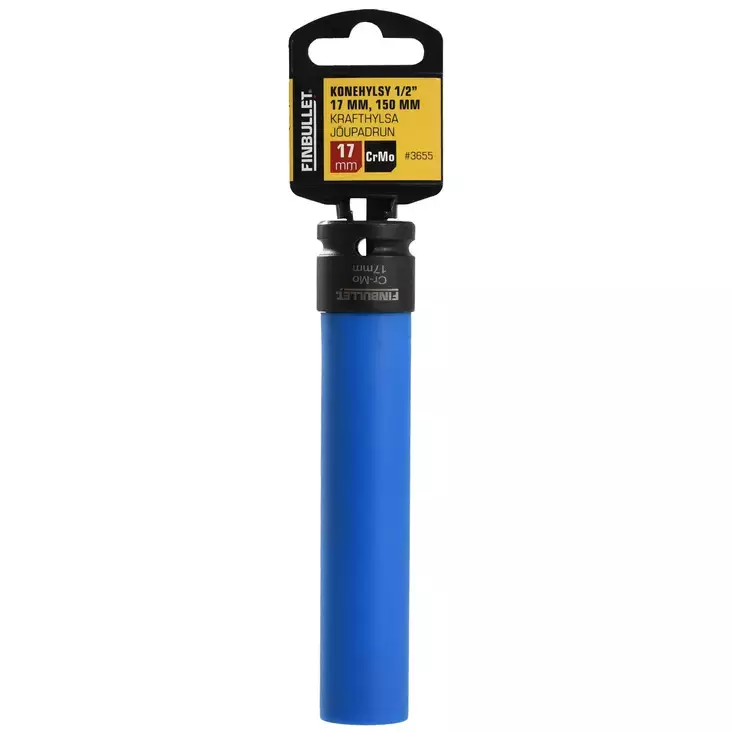 Konehylsy 1/2" 17mm 150 mm long Cr-Mo Blue - Hylsyt ja -sarjat - 6438152036556 - 1