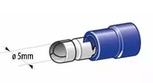 Pyöröliittimet uros 30kpl 5mm - Autotarvikkeet - 6438255138836 - 1