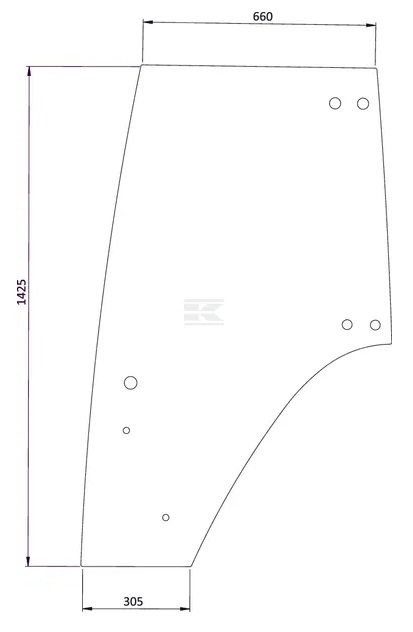 Ovilasi, vasen (Fendt 117810030010) - Ohjaamon lasit - 8716106304226 - 1