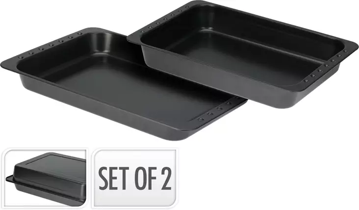 Uunivuoka terästä 2 kpl/pkt - Ruoanvalmistus - 8721037274296 - 1